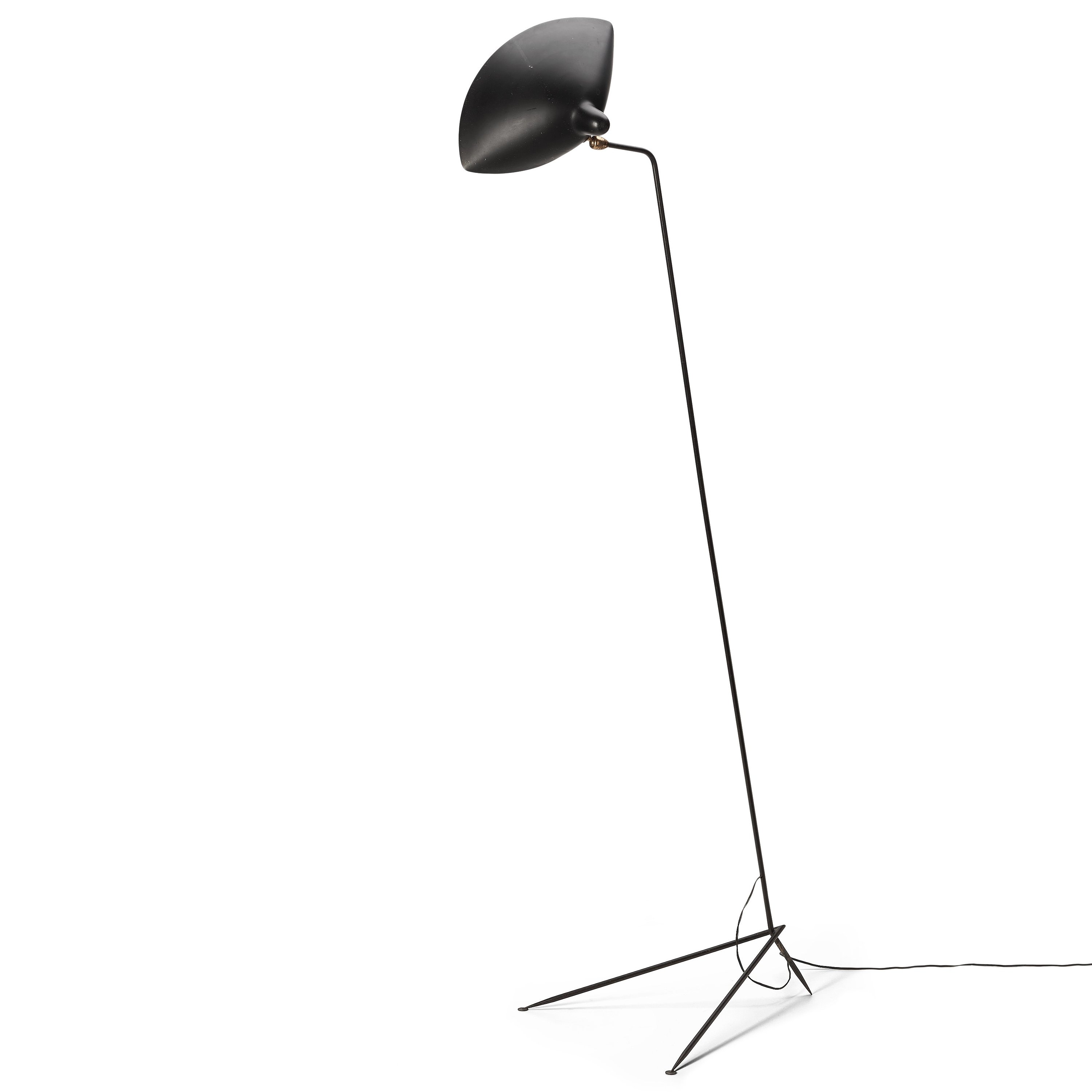 SERGE MOUILLE, golvlampa, Ateliers Serge Mouille Frankrike cirka 1953.