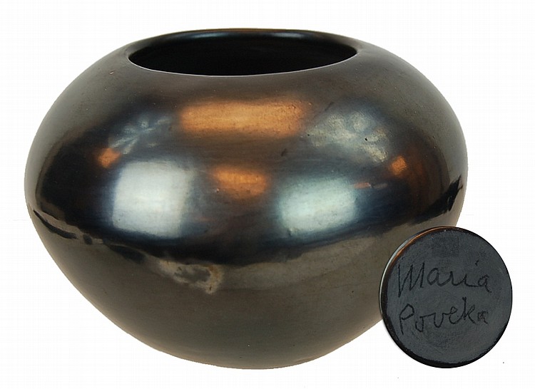 San Ildefonso Maria Martinez Blackware Bowl