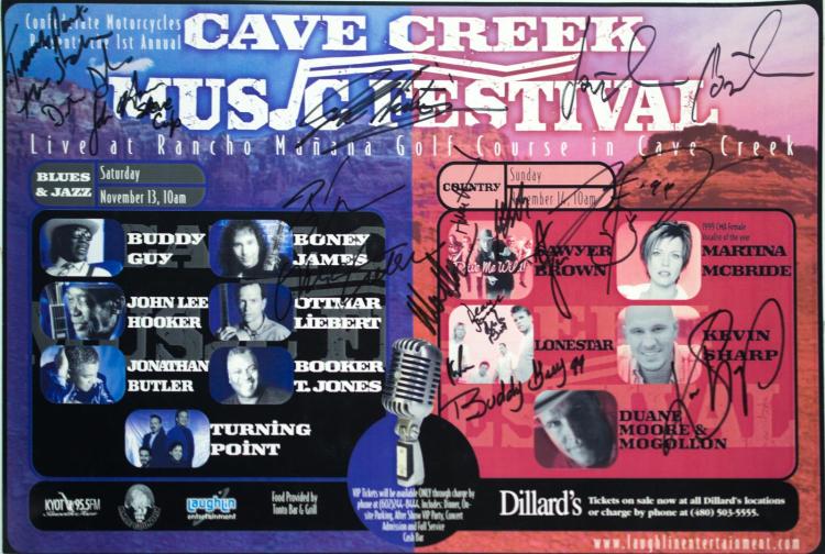 Autographed Cave Creek Music Fest Poster