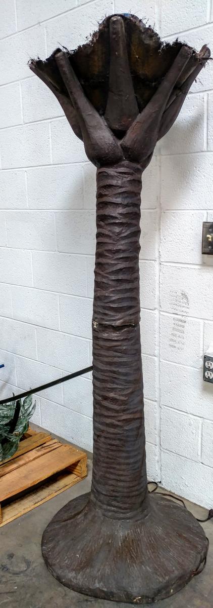 Maitland Smith Style Palm Tree Glass Leaf Lamp