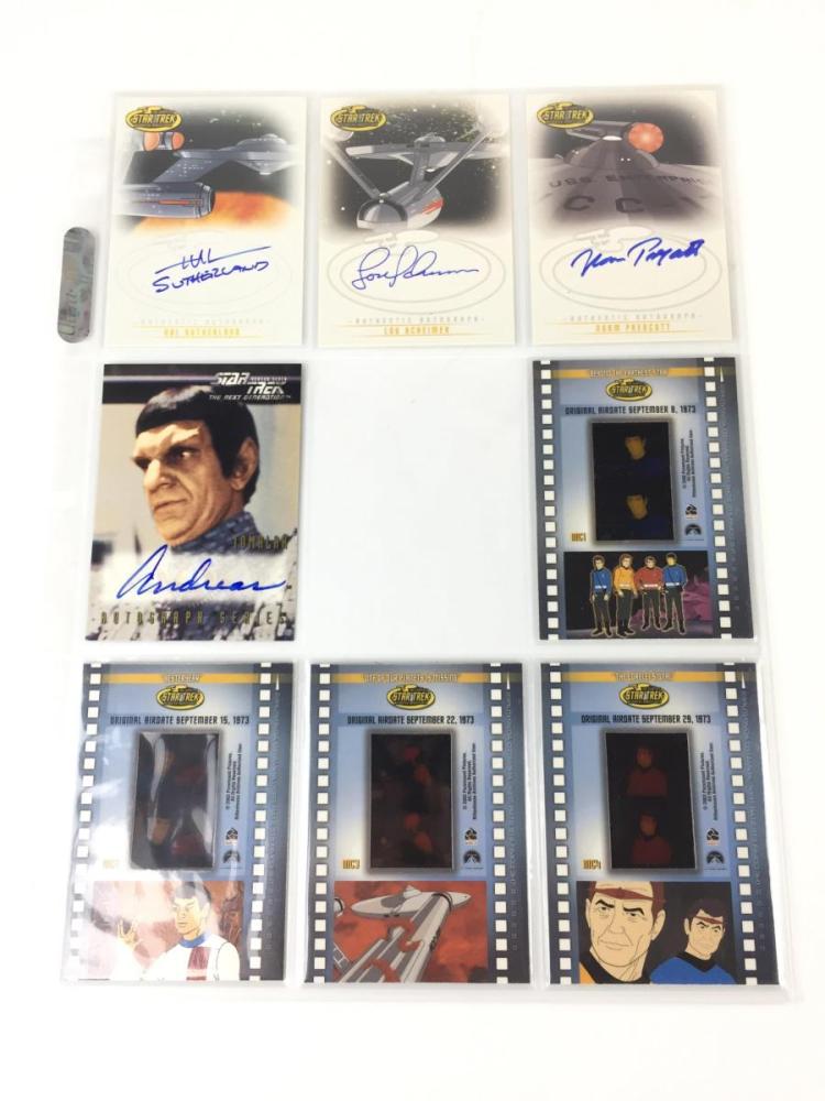 8Pc. Signed Star Trek Animated Adventure Card Set