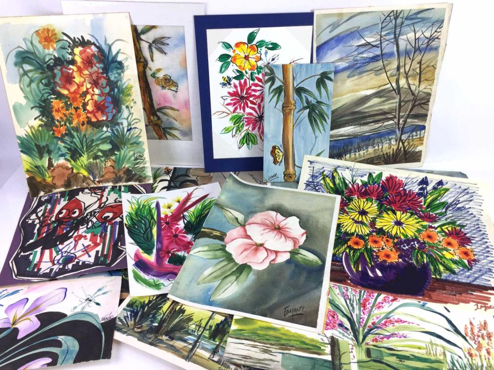 19pc Harold Laynor, Art Collection Mixed Media