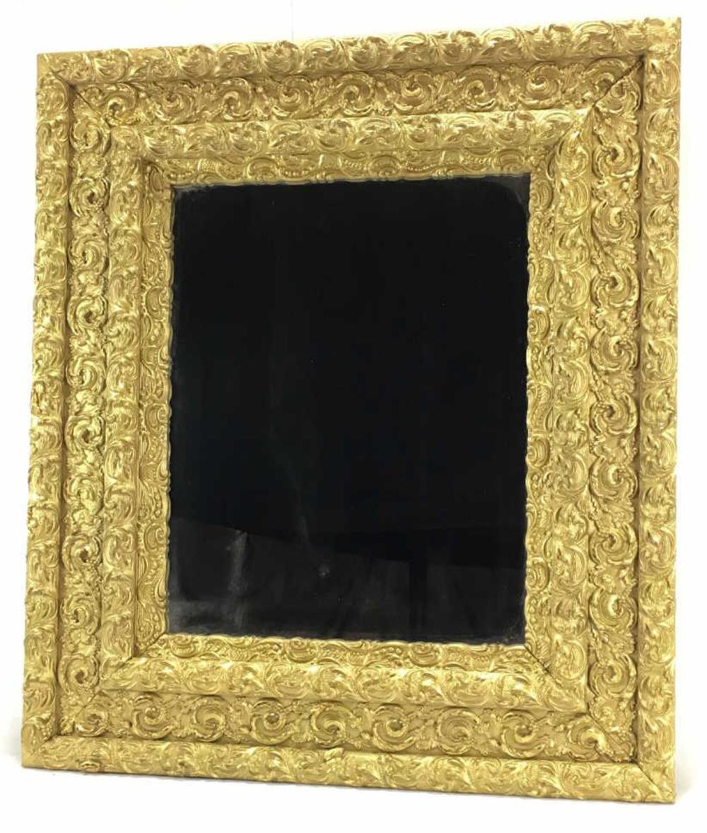 Carved & Gessoed Gold Tone Mirror