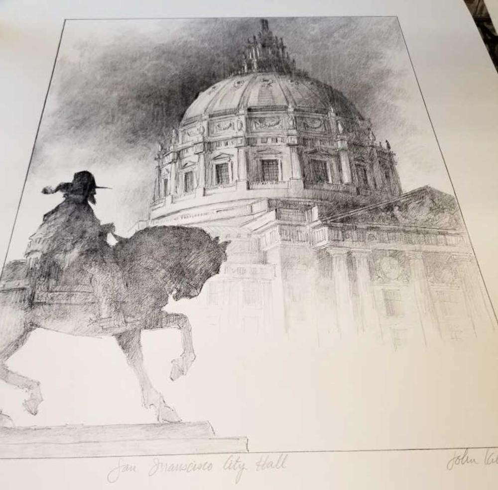 John Kelly "San Francisco City Hall" Lithograph