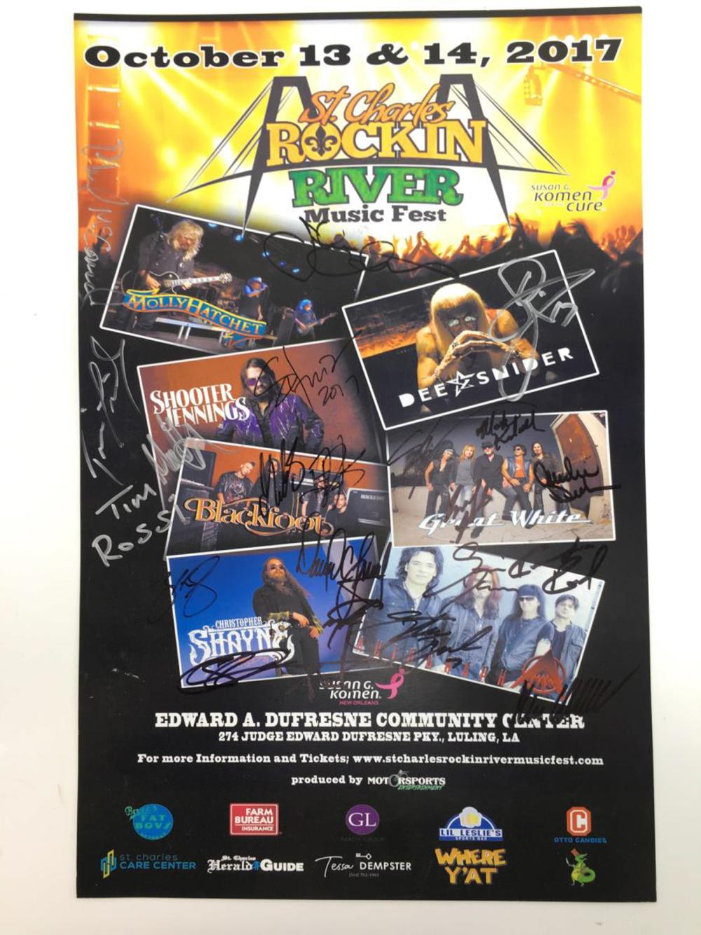 St. Charles River Music Fest Lineup Signed Poster