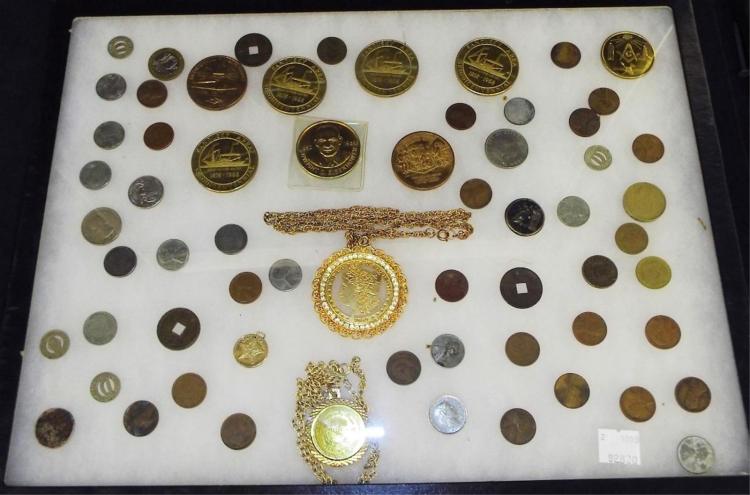 Group Of Coins & Coin Pendants