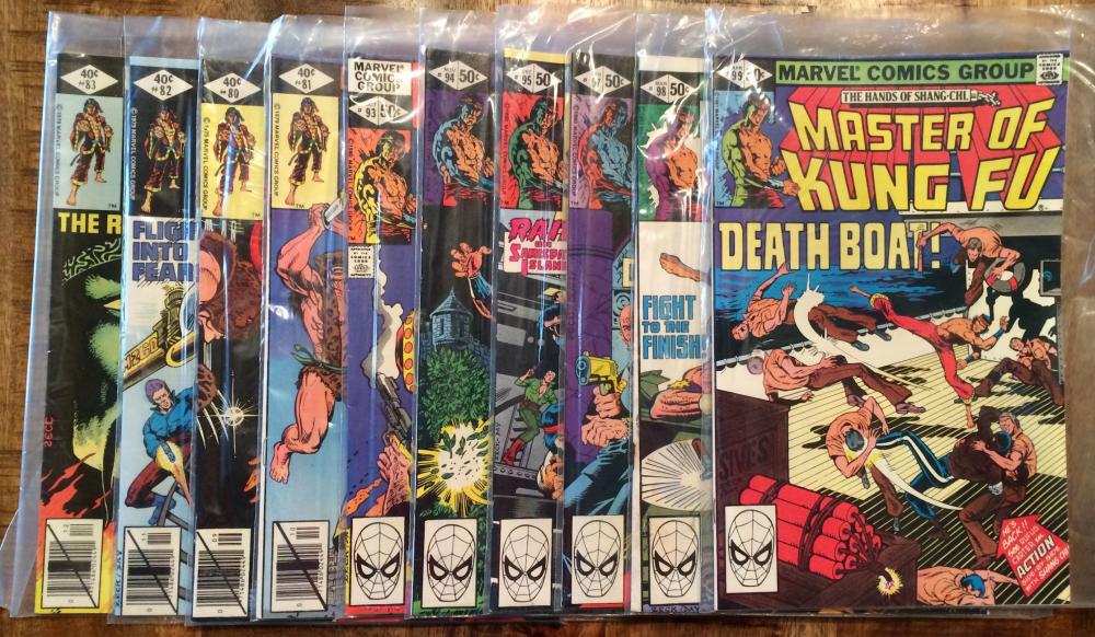 Group Of 10 Comics: Marvel Master Of Kung Fu