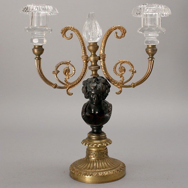 Louis XVI Style Bronze Figural Candelabra
