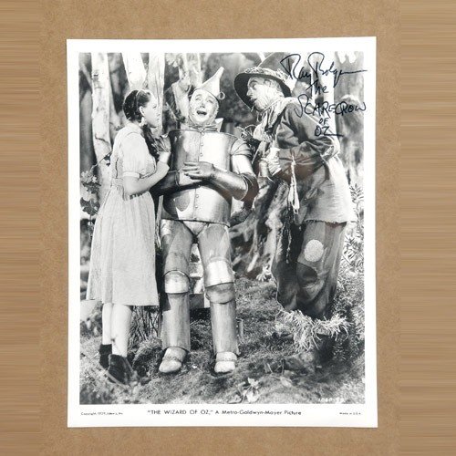 Ray bolger wizard of oz signed