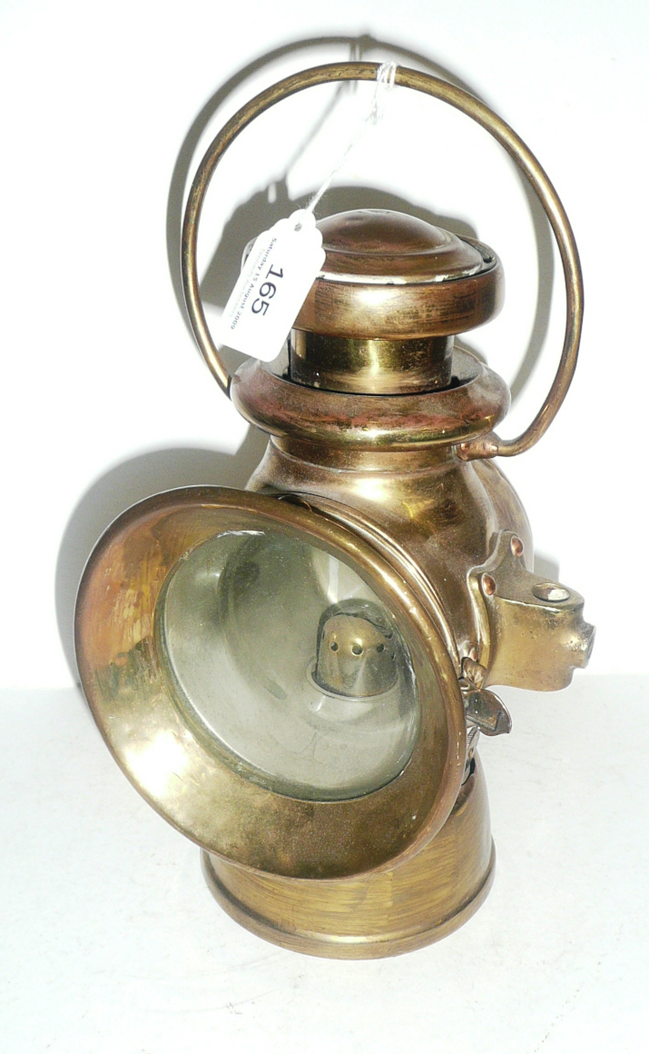 Lucas 'King of the Road' brass lamp