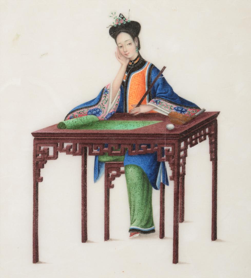 A Chinese Export Pith Paper Painting