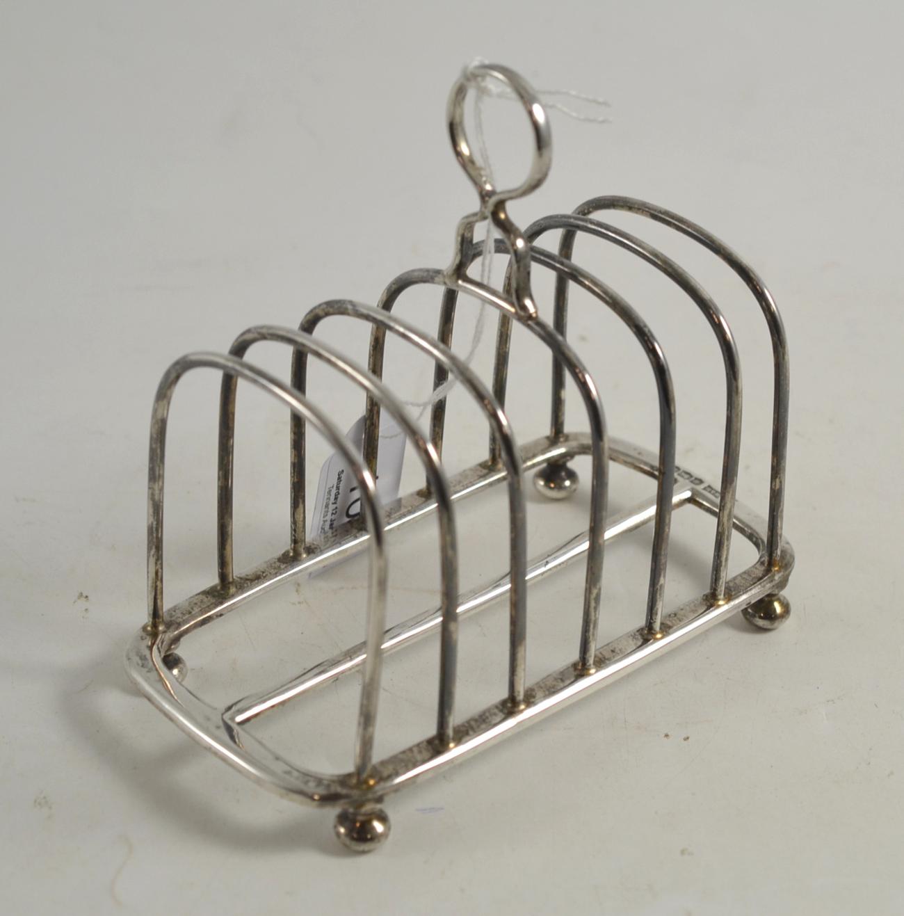 Walker and Hall silver toast rack