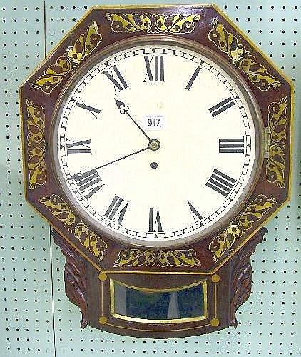 Single fusee drop dial wall clock