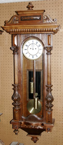 091299: VIENNESE WALNUT REGULATOR CLOCK