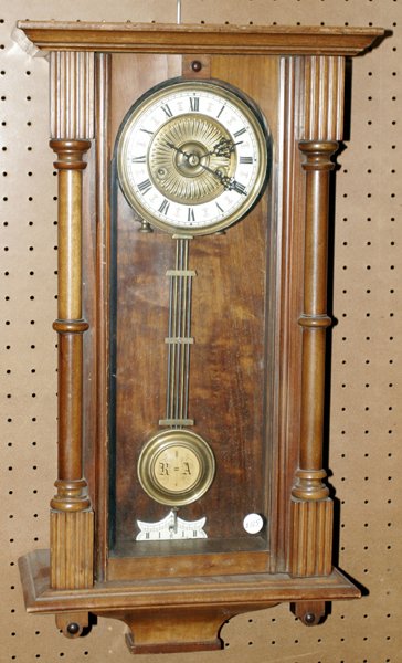 091307: VIENNESE WALNUT REGULATOR CLOCK