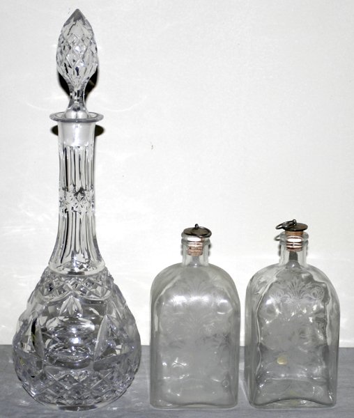 091550: SWEDISH GLASS WHISKEY DECANTERS & OTHER