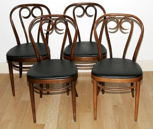 021393: THONET BENTWOOD CHAIRS, SET OF SIX