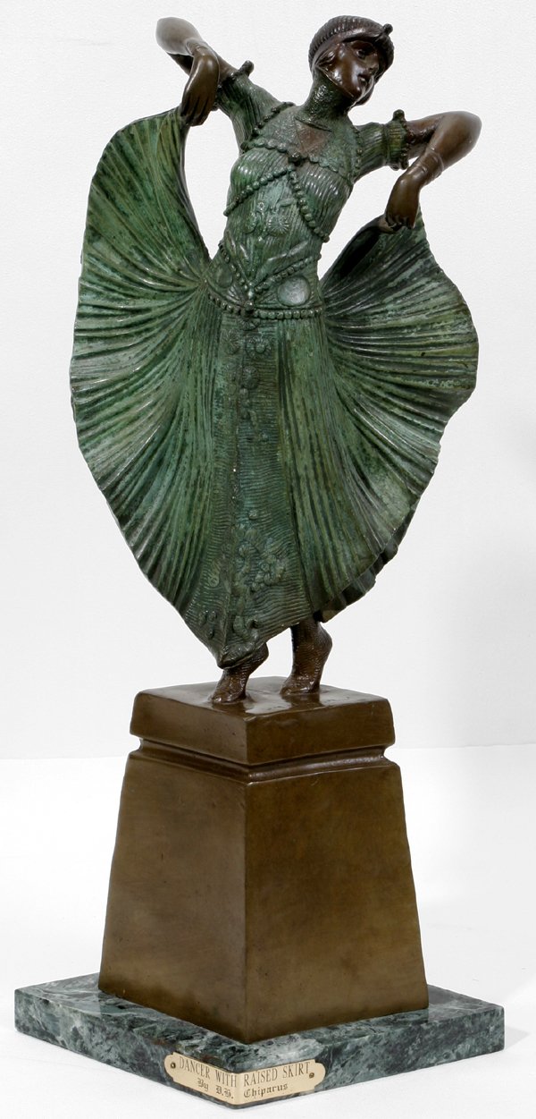 112322: AFTER CHIPARUS BRONZE SCULPTURE, DANCER