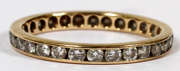 14KT YELLOW GOLD & DIAMOND ETERNITY BAND