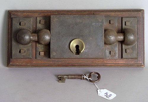 Iron door lock, 18th/19th c.