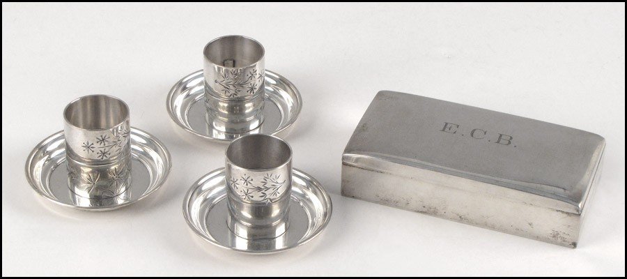Sterling silver cigarette box.