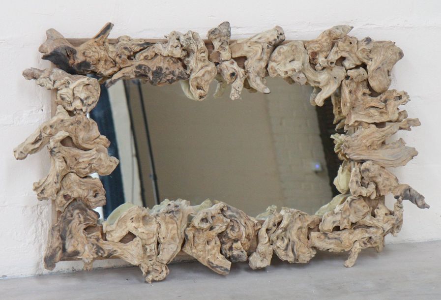 Miroir en bois flotté