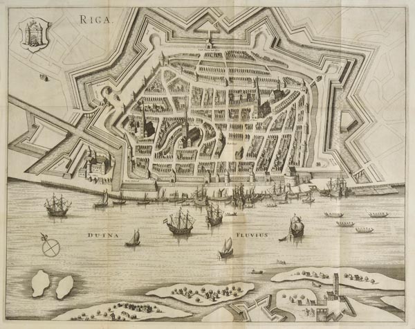Latvia. Olearius (Adam), Riga, published Leiden, [1719],