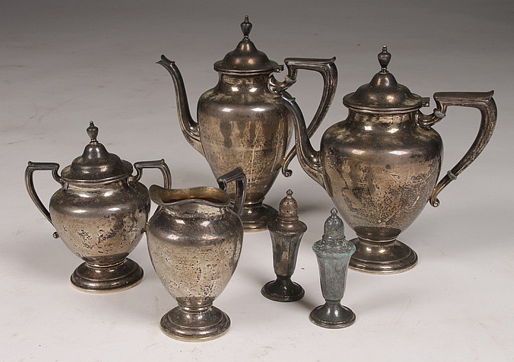WALLACE STERLING SILVER TEA SERVICE SET C.1950
