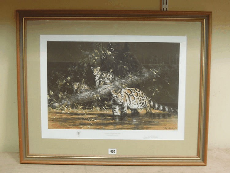 A signed limited edition coloured print by David