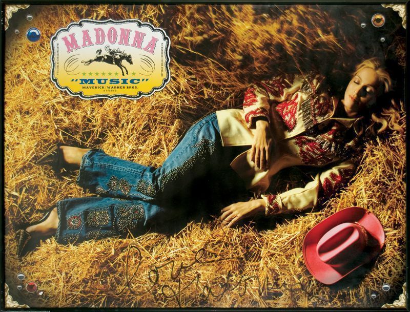 Madonna Signed "Music" Album Poster
