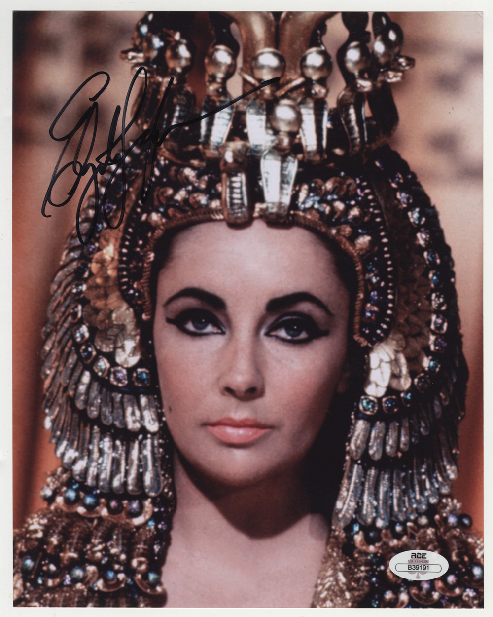 Elizabeth Taylor Signed "Cleopatra" Photograph