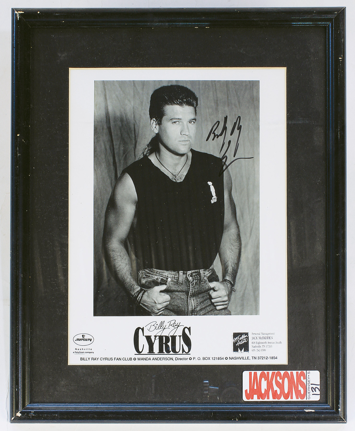 Billy Ray Cyrus Signed Publicity Photograph