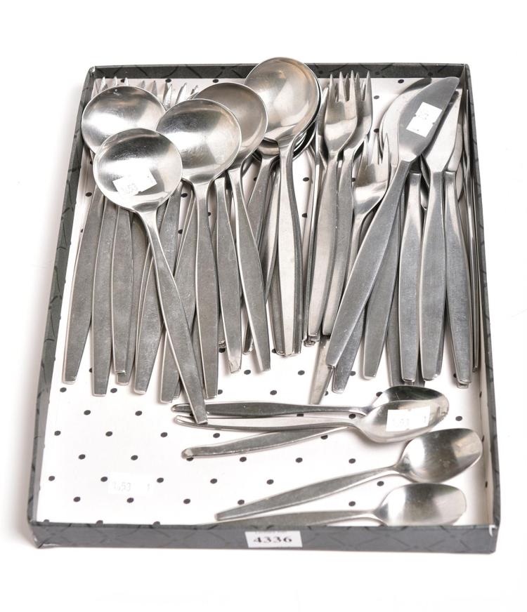 A 'GENSE' SWEDEN STAINLESS STEEL FLATWARE SERVICE...
