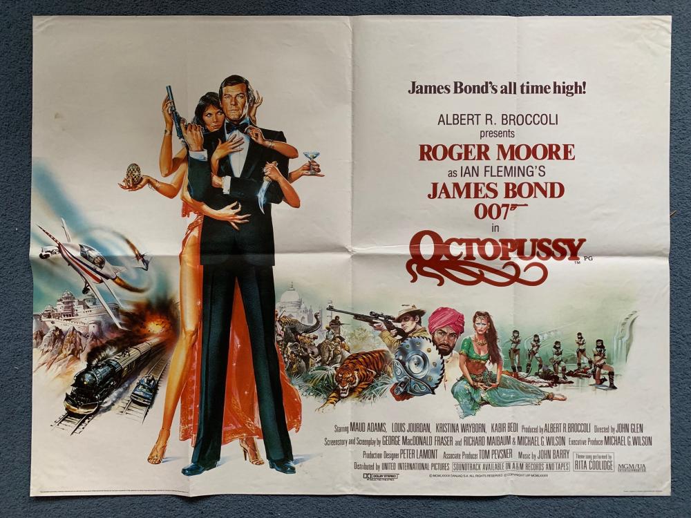 JAMES BOND: OCTOPUSSY (1977) - British UK Quad - ROGER...