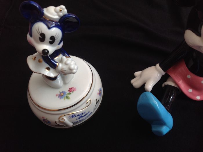 Disney - Schimd - Minnie Mouse speeldoos + Minnie Mouse porseleinen figure