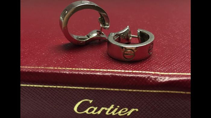 Cartier Love - white gold - earrings