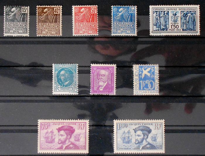 France - 1930/1934 - High values semi-modern - Yvert n° 270/274, 291/292, 294, 296/297