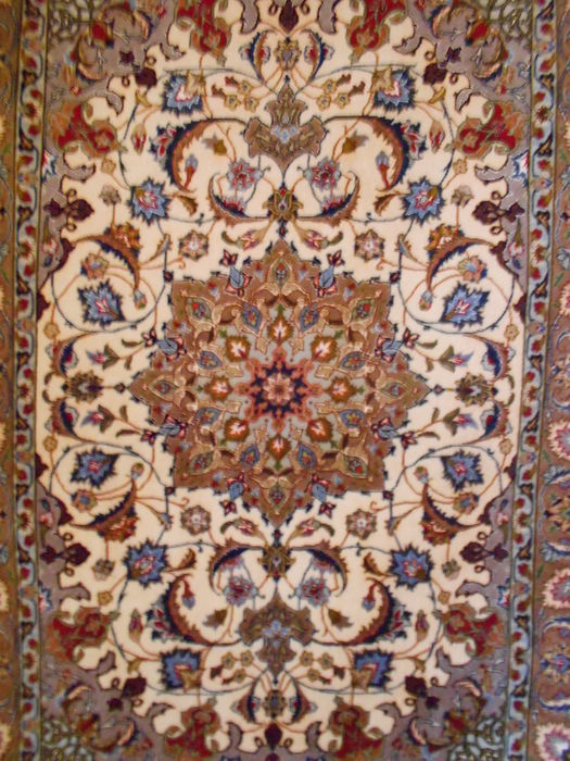 Persian Tabriz with silk - 20th century