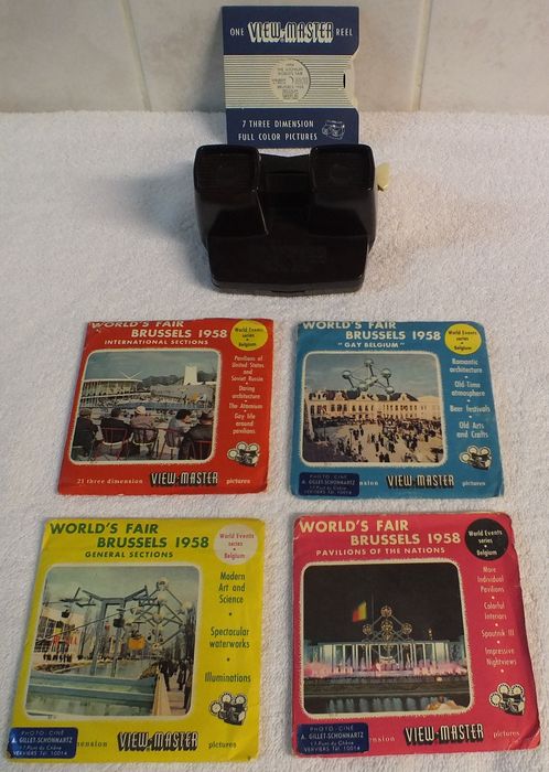 View-Master set Expo 1958 + viewer E + Reel Atomium