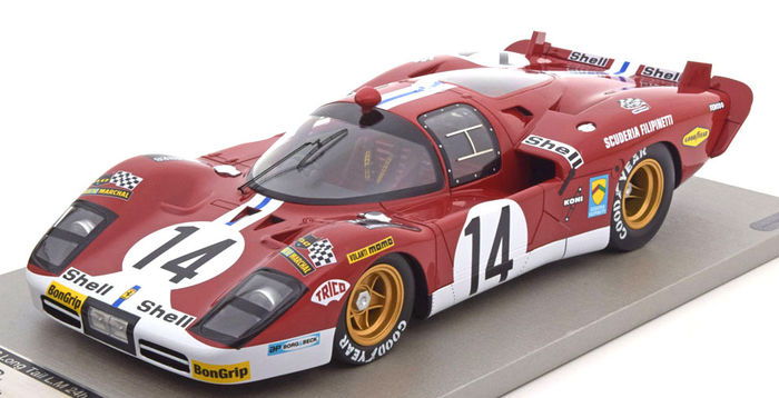 Tecnomodel - Scale 1/18 - Ferrari 512S Long Tail - 24h Le Mans 1970 - J. Bonnier/R. Wissel