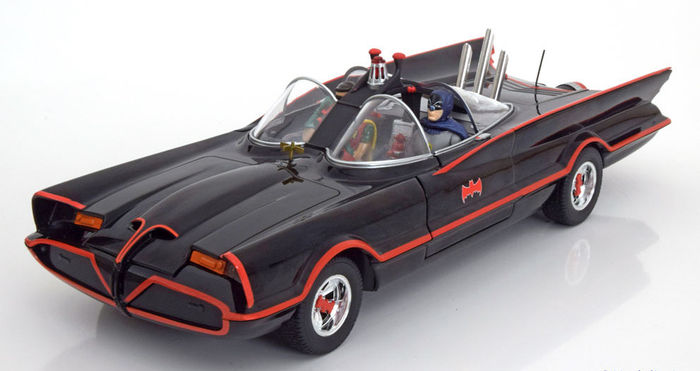 Batman Classic 1966 tv-show - Hot Wheels Elite - 1/18 - 1966 classic tv series Batmobile Batman & Robin