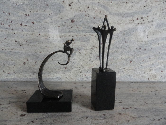 Corry Ammerlaan van Niekerk - 2 bronzed sculptures