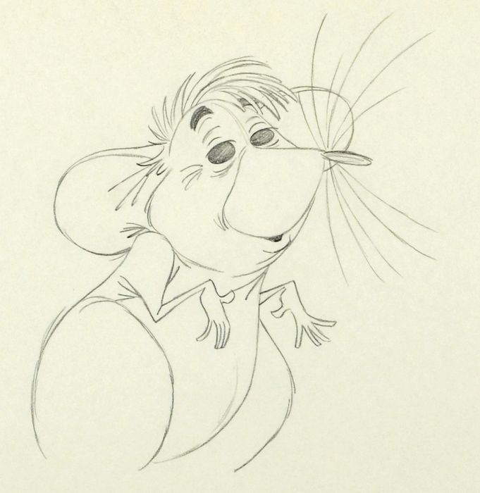 Disney Studios - Original Animation Production Drawing 73 - Roquefort - The Aristocats (1970)