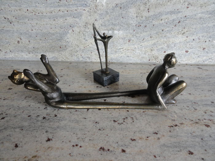 Corry Ammerlaan van Niekerk – two bronze plated sculptures