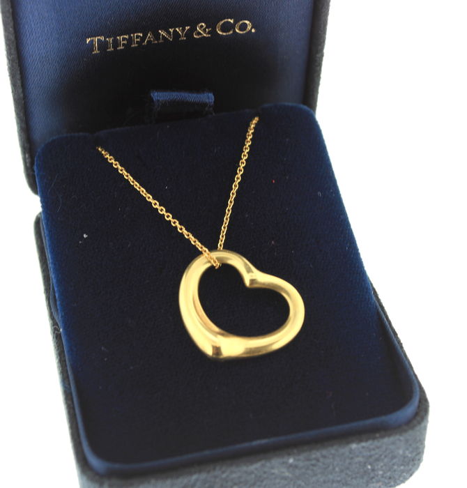 Tiffany & Co. - yellow gold necklace Elsa Peretti "Open Heart"