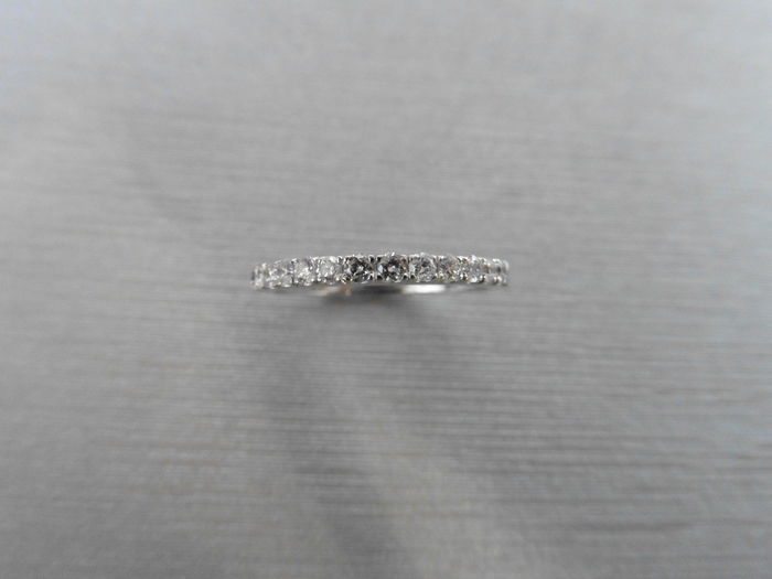Diamond half eternity band ring – 0.38 ct