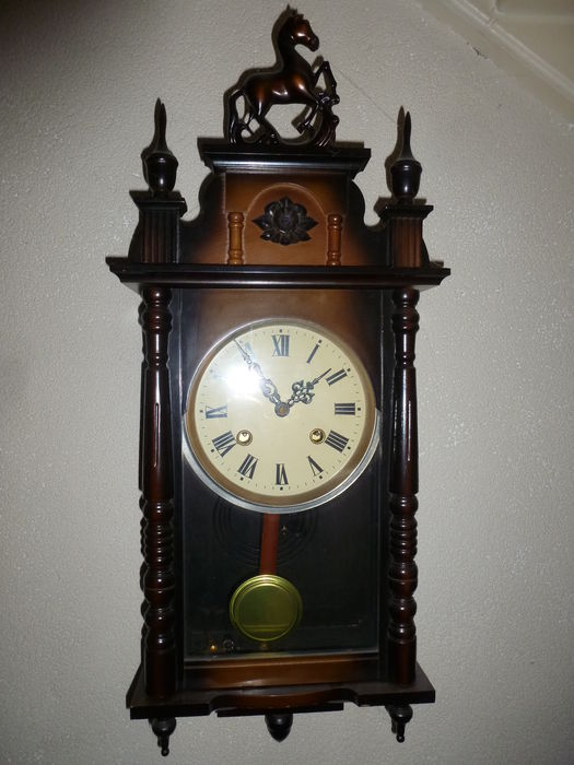 Horse clock – Mahogany – 1960s / 1970s