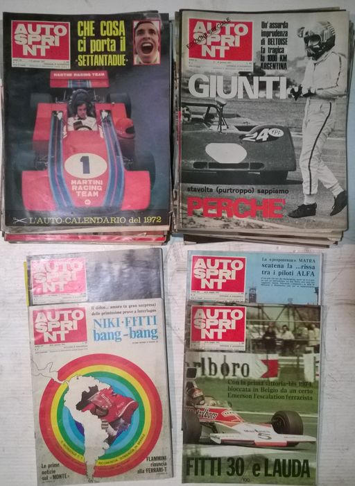 Lot of 42 Autosprint magazines - 1971 /1972/1974/1976 - 32 x 23 cm