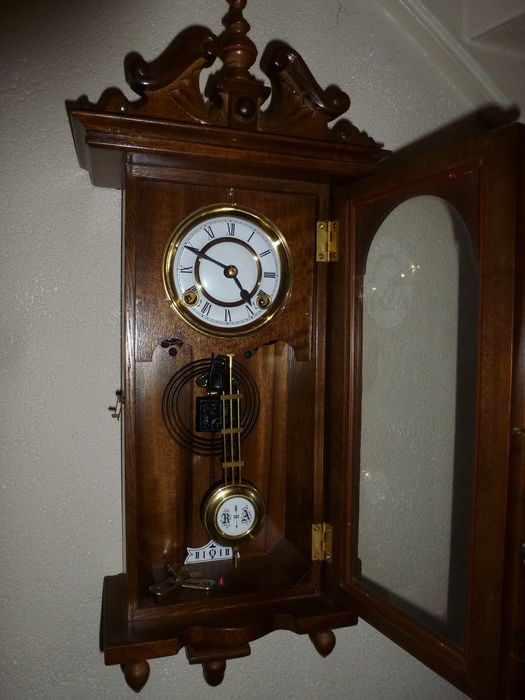 Oak regulator clock, 1960s/1970s