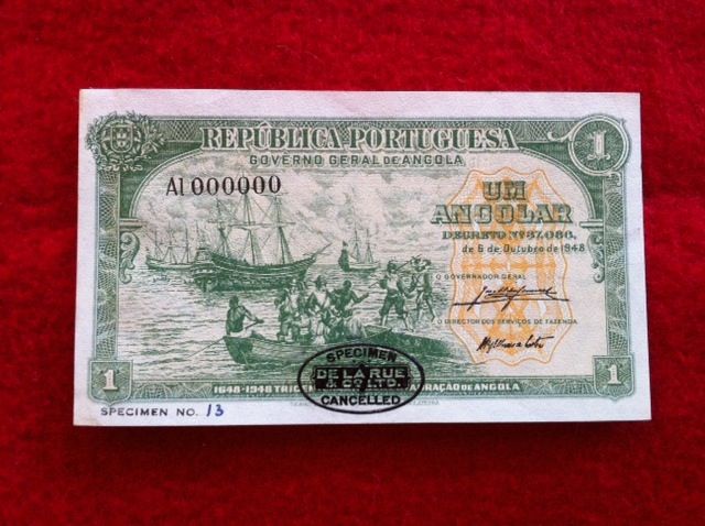 Angola - 1 Angolar D 1948 - TDLR Specimen - Pick 70s